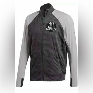 Adidas VRCT PBLUE Lightweight Varsity, Bomber Jacket Men’s Large, 2-Tone Gray